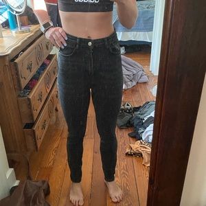 Zara black high waisted skinny jeans